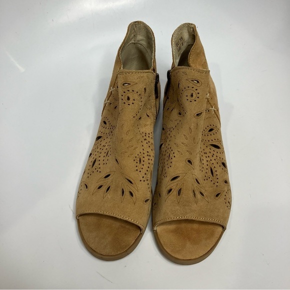 Coolway Nelia open toe laser cut booties tan leather size 39 - Picture 5 of 10